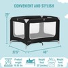 Dream On Me Zoom Portable Playard in Black, Lightweight, Packable