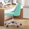 OLIXIS Armless Office Chair Cute Fabric Adjustable Swivel Wheel Desk
