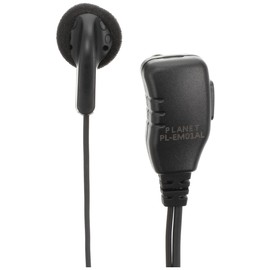 Planet Exa PL-EM01AL Earphone Microphone for ICOM L-Shaped 2-Pin Plug Transceiver Compatible with IC-4120 IC-4120BT IC-41100 IC-4188D Compatible HM-177L