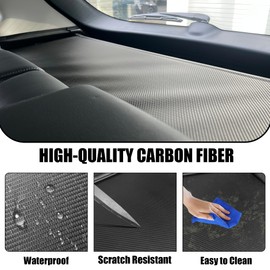 Yumemoo Retractable Cargo Cover for 2026 2025 2024 Subaru Crosstrek, Rear Trunk Cover Compatible with Subaru Crosstrek 2024-2026 Security Shielding Shade No Gap Car Accessory Black, Carbon Fiber