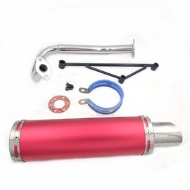 ZTDZZH RED Exhaust System Muffler for GY6 50cc Scooters 139QMA 139QMB 4 Stroke Engine