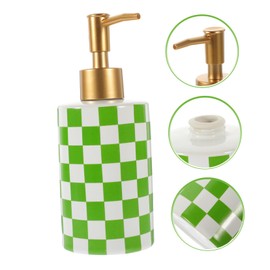 Mikinona Large-Capacity Refillable Soap and Lotion Dispenser Stylish Ceramic Pump Bottle for Bathroom and Travel Portable Shampoo Container with Smooth Surface Design
