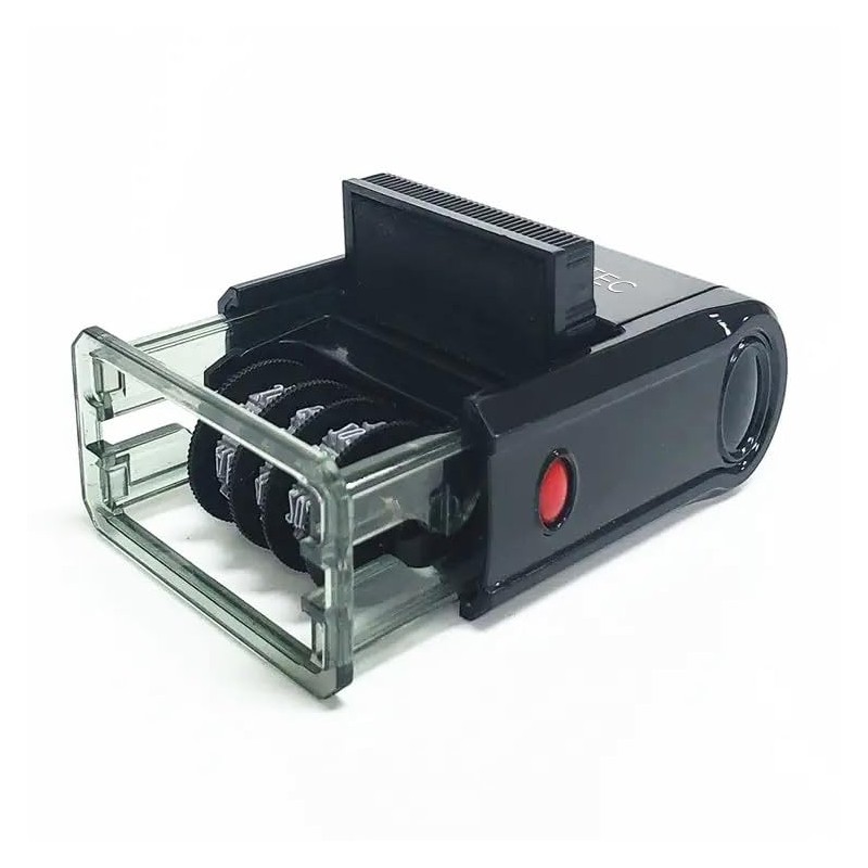 Veltec Self-Inking Rubber Date Stamp with Phrase and Date (RED,