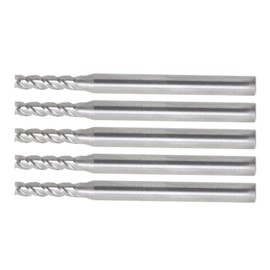 Thomletha 5Pcs 3/32 Inch End Mill 4 Flute Helix Carbide End Mill Carbide Square End Mill Fit for CNC, Engraving Machine Carbon Steel, Mould Steel, etc