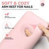 Saviland Arm Rest for Nails Tech Professional: Pink Faux Leather