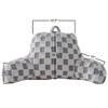 Holawakaka Checkered Reading Pillow with Arms, Adults Backrest Reading &