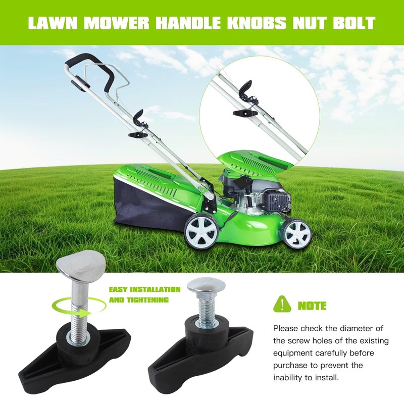 WELURE Lawn Mower Handle Hardware Kit – 2 Ergonomic Knobs