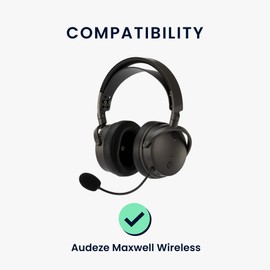 kwmobile Ear Pads Compatible with Audeze Maxwell Wireless Earpads - 2X Replacement for Headphones - Black