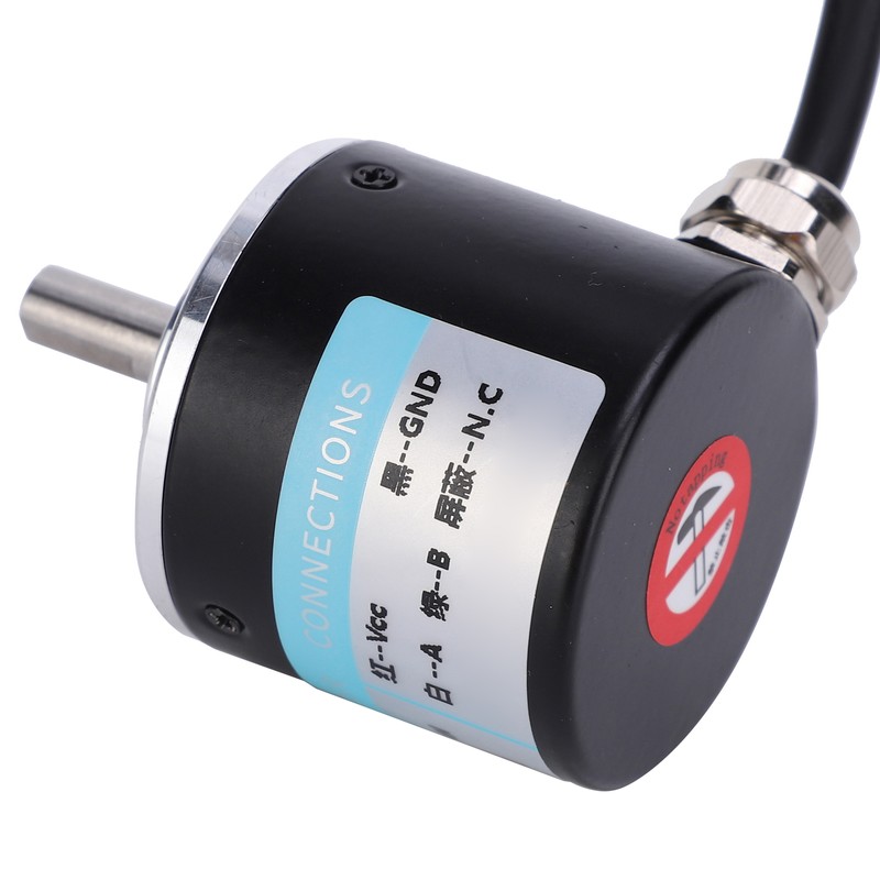 Encoder 5‑24V DC AB 2 Phase Incremental Rotary Solid Shaft