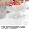 LNQ LUNIQI Double-layer Draining Basket Plastic Fruits Vegetable Washing Basket