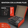 A-Premium Ignition Coils & Spark Plugs Kits Compatible with Ford