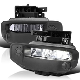 Spec-D Tuning Chrome LED Fog Lights with Universal Wiring and Switch Compatible with 2019-2022 Dodge Ram 1500, L+R Pair Assembly