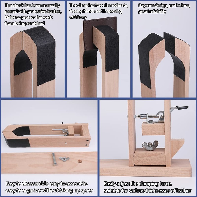 LUNARM Leather Pony - Table Desktop Pony Horse Clamp Leather