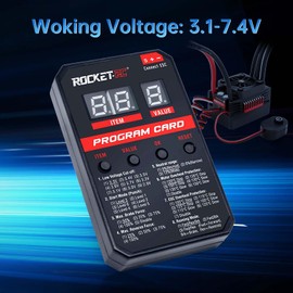 Surpass Hobby ESC Programming Card RC Car Electronic Speed Controller LED Programmer Only Compatible with Surpass Hobby Rocket Brushless ESC 50A 60A 90A 110A (V2 Version)