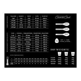 Magnetic Kitchen Conversion Chart | 8.5" x 11" Fridge Magnet for Measuring Liquid Temperature Weight | Imperial Metric & Standard Measurements | Cooking Baking Recipe Accessories for Cooks and Chefs
