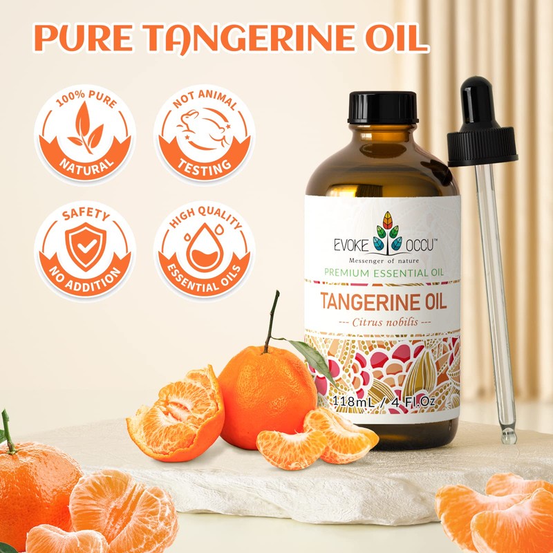 EVOKE OCCU Tangerine Essential Oil for Diffuser Fragrance DIY Candle