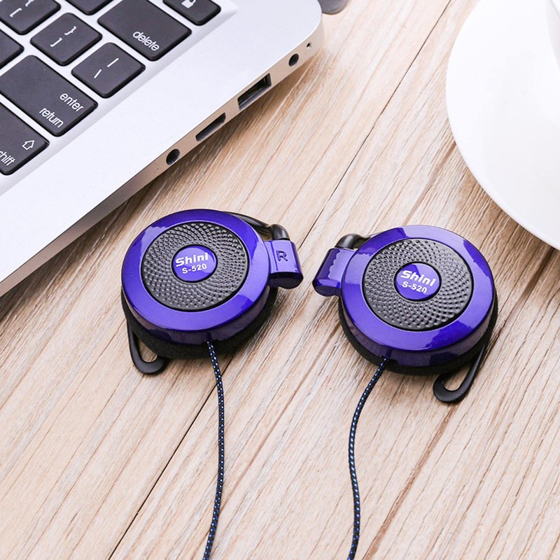 Ear Clip Headphones Wired - 3.5mm Ear Hook Stereo Earbuds,MP4