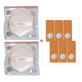 Miva King Petal Puff 2pcs + 6 Sulwhasoo Timetreasure Cream Pouches 1mlx6 / 미바 왕꽃잎 퍼프 2개입 2개 + 설화수 진설크림 파우치 1mlx6장