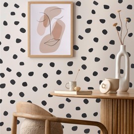 500 Pieces Black Irregular Dots Wall Sticker Irregular Polka Dots Wall Stickers Wall Decal Wall Decor Peel and Stick Stylish Wall Stickers for Bedroom Home Classroom Decoration