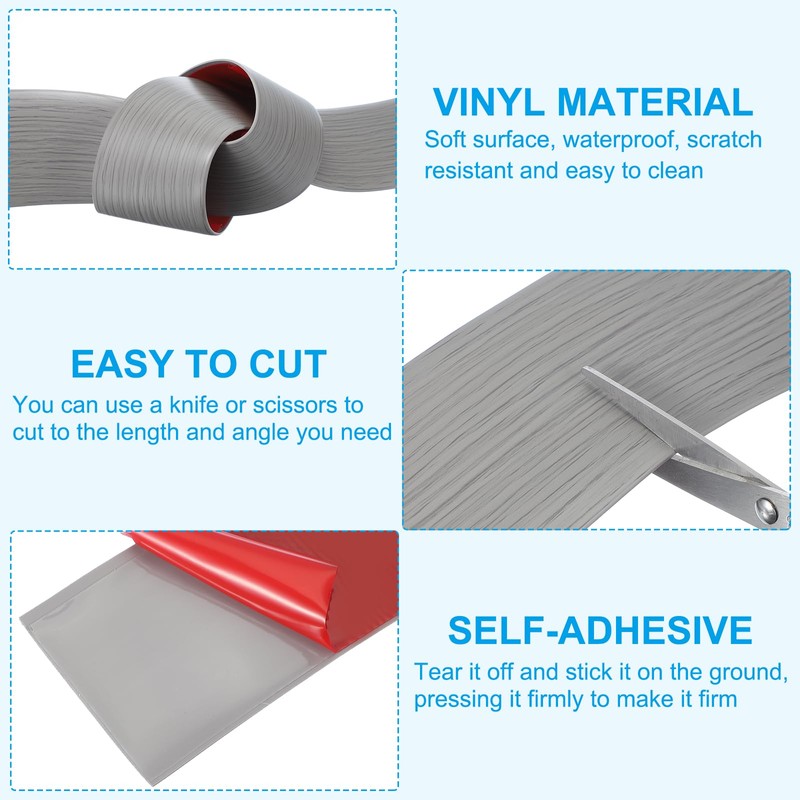 PATIKIL Self Adhesive Floor Transition Strip 10 ft x 3"