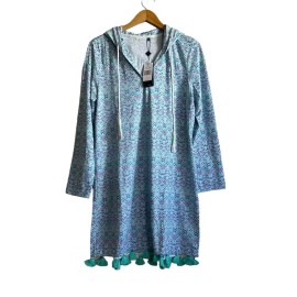 Cabana Life Women’s NWT SPF Hooded Swim Cover Dress Size Large