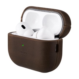 Belemay Handcrafted Crazy Horse Leather Case for AirPods Pro 3rd Gen (2025), Vintage Aesthetic, Two-Tone Effect, Unique Patina, Compatible with MagSafe, Compatible with Airpods Pro 3, Rustic Brown