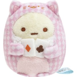 San-X MF65301 Sumikko Gurashi "Sumikko in the Land of Fushigi" Tenori Plush Toy, Tapioka (Cheshire Cat)