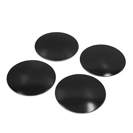 sourcingmap 4Pcs 60mm Dia Black Car Wheel Sticker Hub Caps Centre Cover Decor