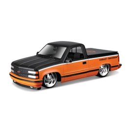 Maisto 1:24 Harley Davidson Custom 1993 Chevy Pick-up, Orange/Black