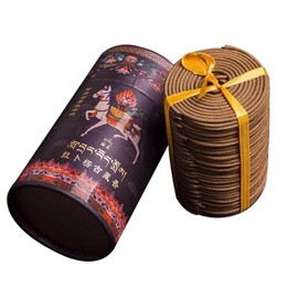 Tibetan Coil Incense - Natural Plants Spiral Incense - 94 Coils, 4 Hours Burning Time for Relaxation, Meditation, Attracts Money