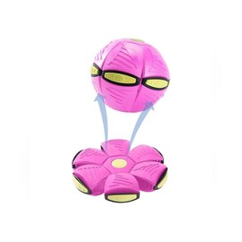 Interactive Flying Saucer Ball Dog Toys Magic Funny Pet Toy Flying Saucer Outdoor Dog Training Toy Pelota Perro Dogs Accessoires - Color: Red