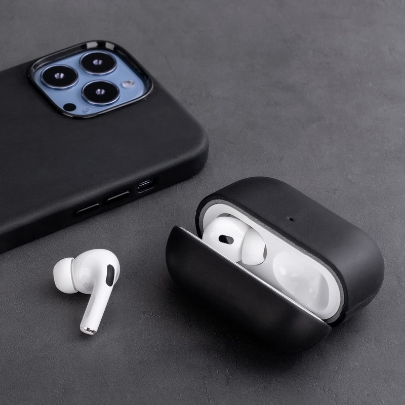RIXENY Genuine Leather Vintage Case for AirPods Pro 2 (with