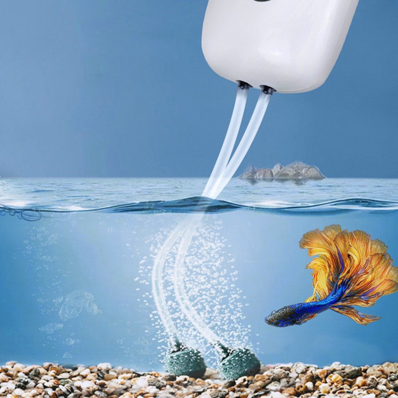 Small Oxygen Pump USB Rechargeable Lithium Battery Quiet Aquarium Oxygen