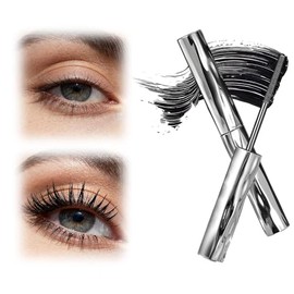 Máscara de Pestañas de Larga Duración Curl, Máscara Pestañas de Resistente Al Agua y A Las Manchas, Mascaras con Rizador Volumen Fino para Más Largas 