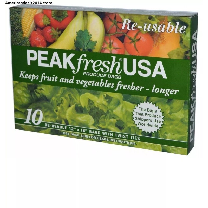 PeakFresh Fresh Peak Food Storage Produce Bags 12" x 16"
