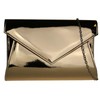 Girly HandBags Glossy Plain Clutch Bag -- Champagne