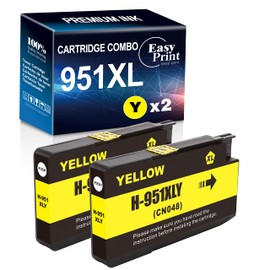 EASYPRINT Compatible (2xYellow, High-Yield) 950xl 951xl Ink Cartridges Used for Office-Jet Pro 251dw | 276dw | 8100 | 8600 | 8610 | 8620 | 8630 | 8650 | 8660 | 8615 | 8616 | 8625