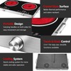 DRINTON 2 Burner Electric Cooktop, 3500W 110V Electric Double Burner