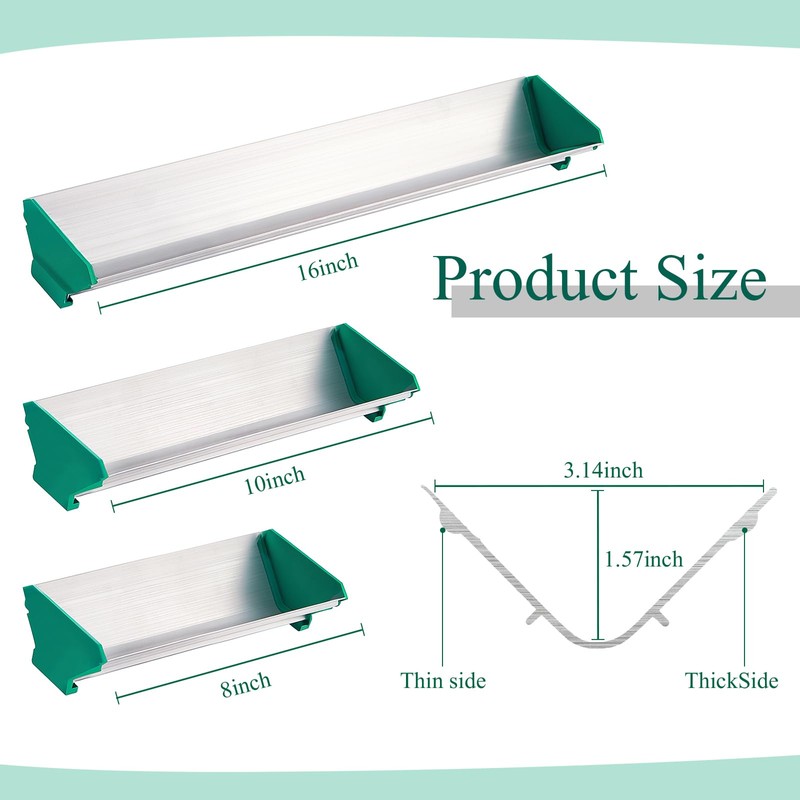 Zonon 3 Pcs Dual Edge Aluminum Emulsion Scoop Coater for