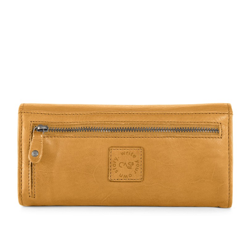 Cas8 Women's Washed Leather Purse with Practical Change and Card