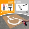 Yookok Handicap Stencil - Reusable Cardboard Handicap Parking Stencil, Simple