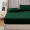 Soifox Super King Fitted Sheet Dark Green - Bed Sheets