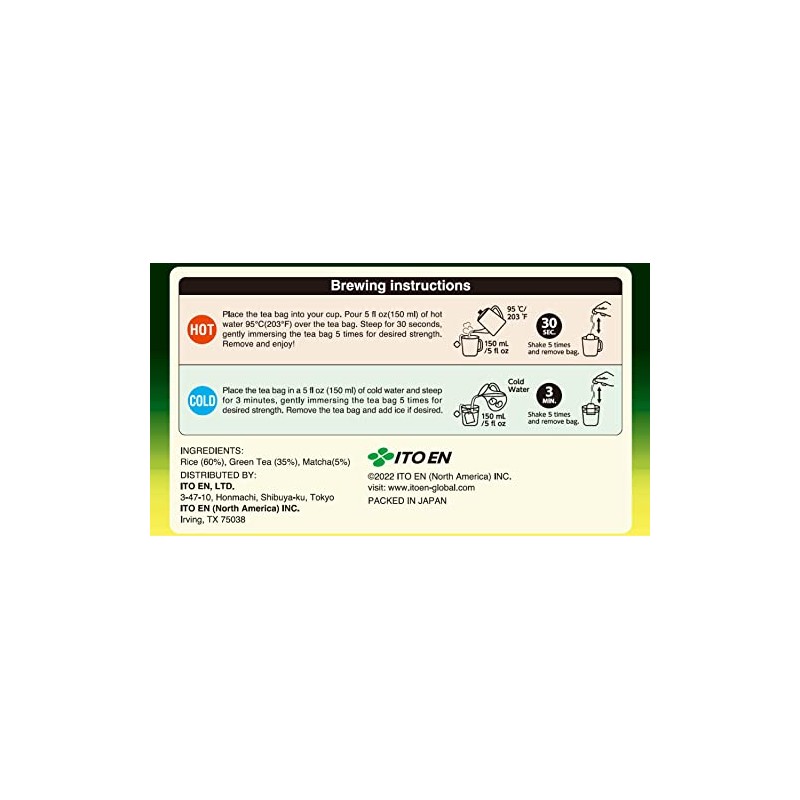 ITO EN Oi Ocha Premium Genmaicha Green Tea - 50