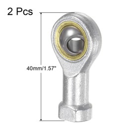 TA-VIGOR 2Pcs PHSA6 Female Rod End Bearings, M6 Bore with M6x1.0 Left Hand Thread, Self-Lubricating Ball Joints for Hydraulic Cylinder, Automation Equipment, Motion Control Systems