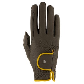 Roeckl Sports Malta Riding Gloves, Tournament Summer Gloves, Khaki/Mustard 6