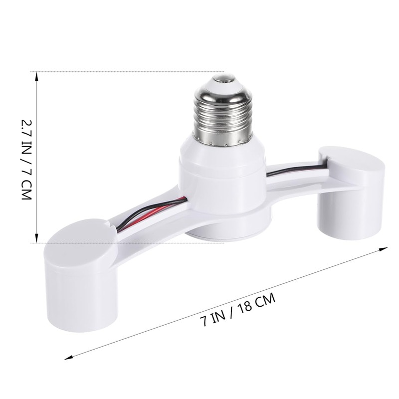 TOVINANNA E27 Light Socket Splitter Dual Heads Lamp Holder Adapter