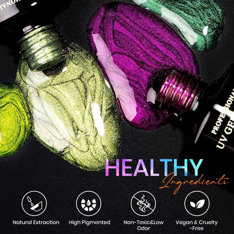 SUPWEE Cat Eye Gel Nail Polish Set - 12 Colors