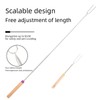 HRLORK 10 Pack Marshmallow Toasting Forks Stainless Telescoping Barbecue Forks
