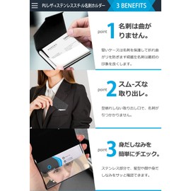 [MUCO] Business Card Holder Business Card Case Luxury PU Leather & Stainless Steel Business Card Holder Wallet Credit Card ID Case/Holder for Men and Women - Keep Business Cards Clean, blue (sky blue)