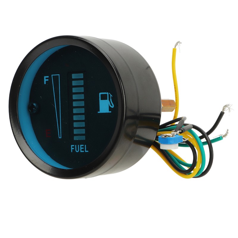 Motorcycle Fuel Level Gauge 52mm Housing Diameter LED Light Display